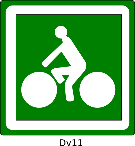 Of Cycling Route Traffic Sign Clipart