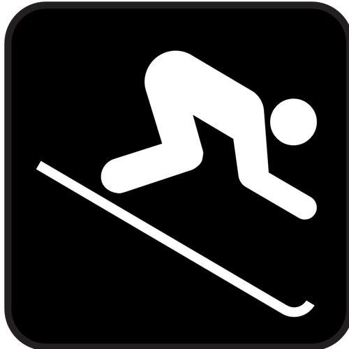 Pictogram For Skiing Clipart
