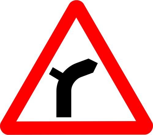 Minor Side Road Junction Sign Clipart