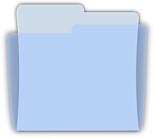 Of Blue Plastic Document Binder Clipart