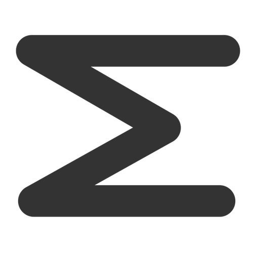 Sum Symbol Monochrome Clipart