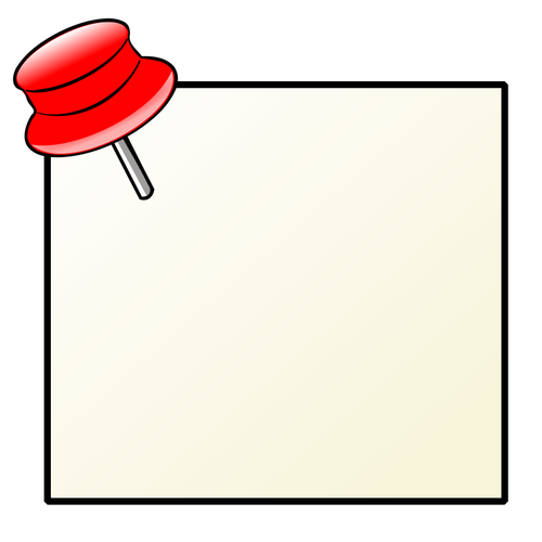 Note With Pin Clipart