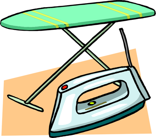 Ironing Board And Iron Clipart