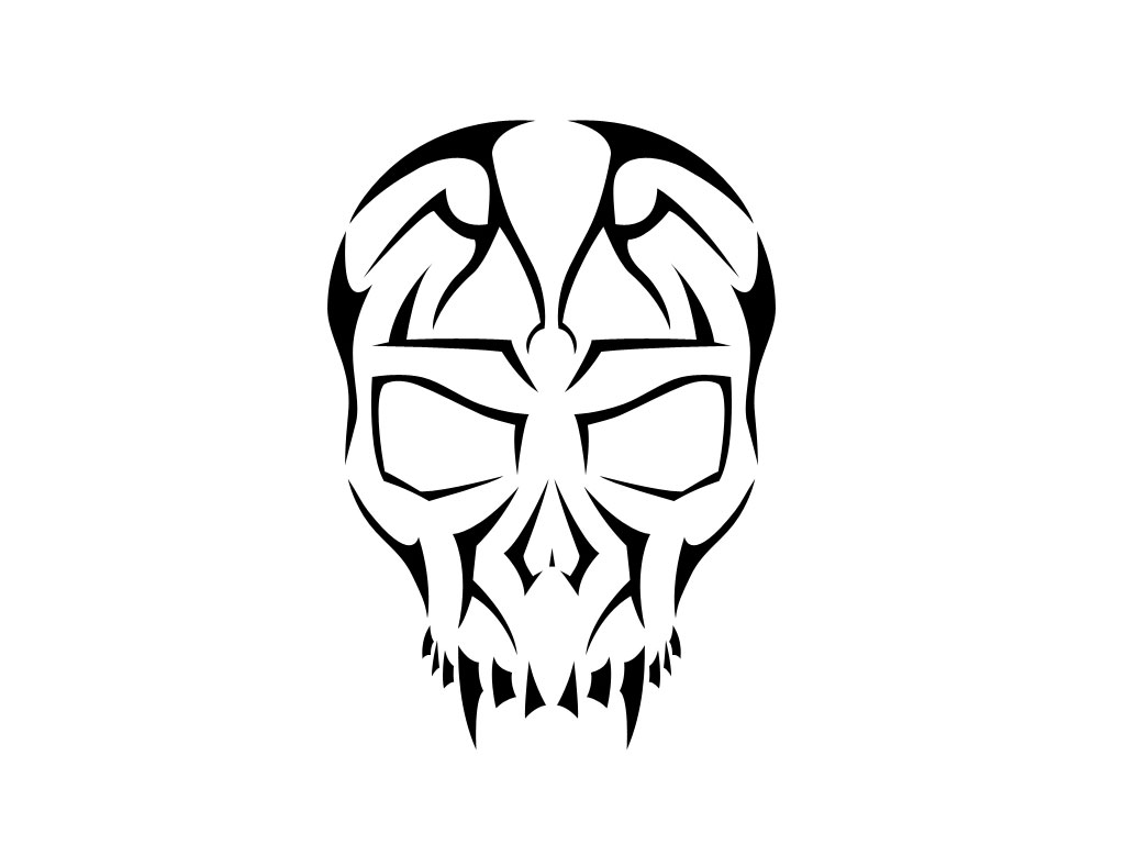 Tribal Skull Tattoo Free Download Clipart