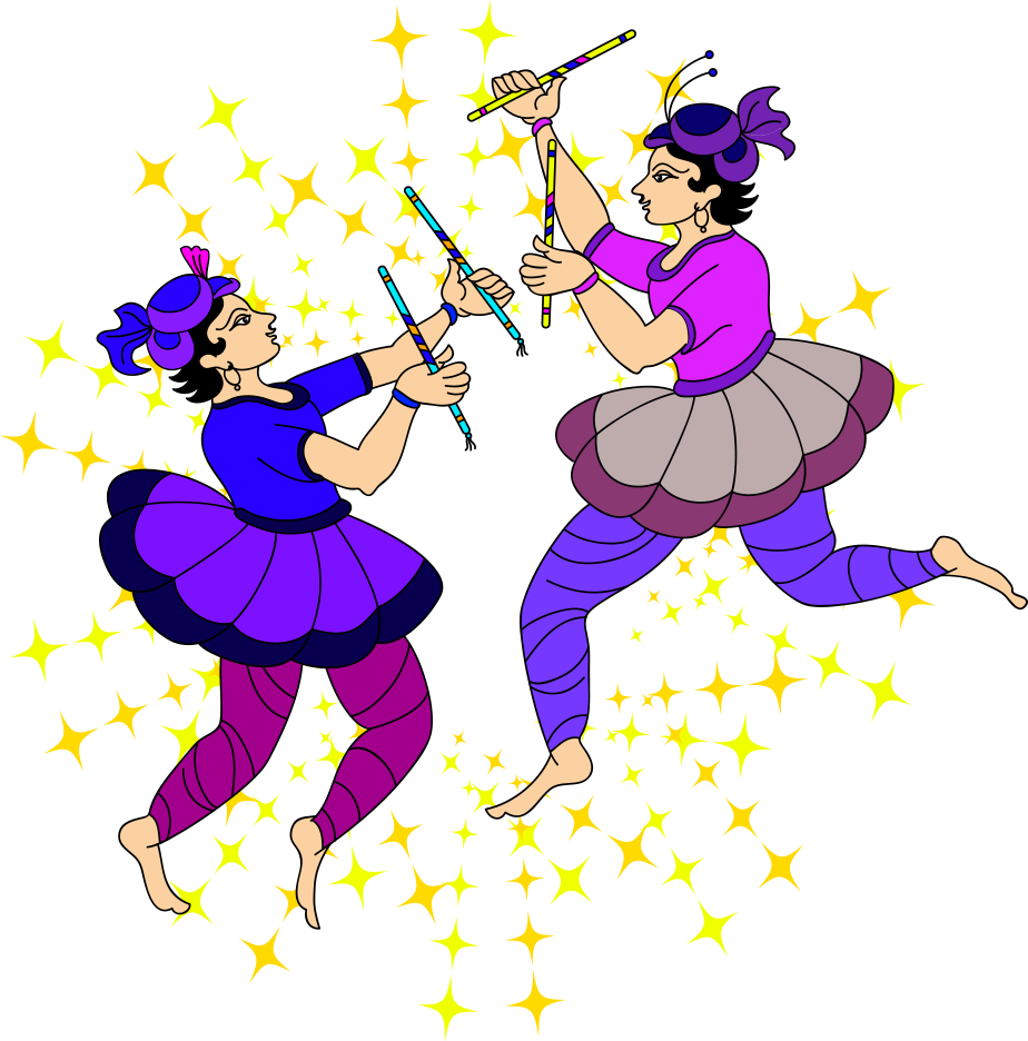 Tattoo Vector Art Dance Royalty-Free Indian Garba Clipart