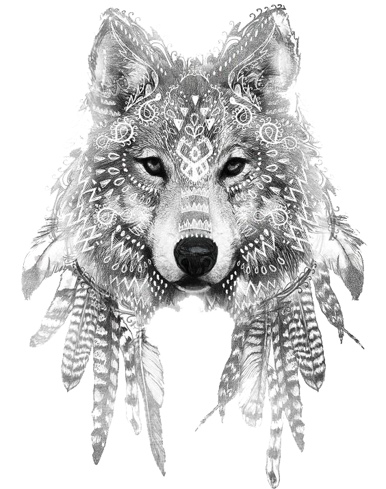 Gray Sleeve Tattoo Wolf Ink Drawing Clipart