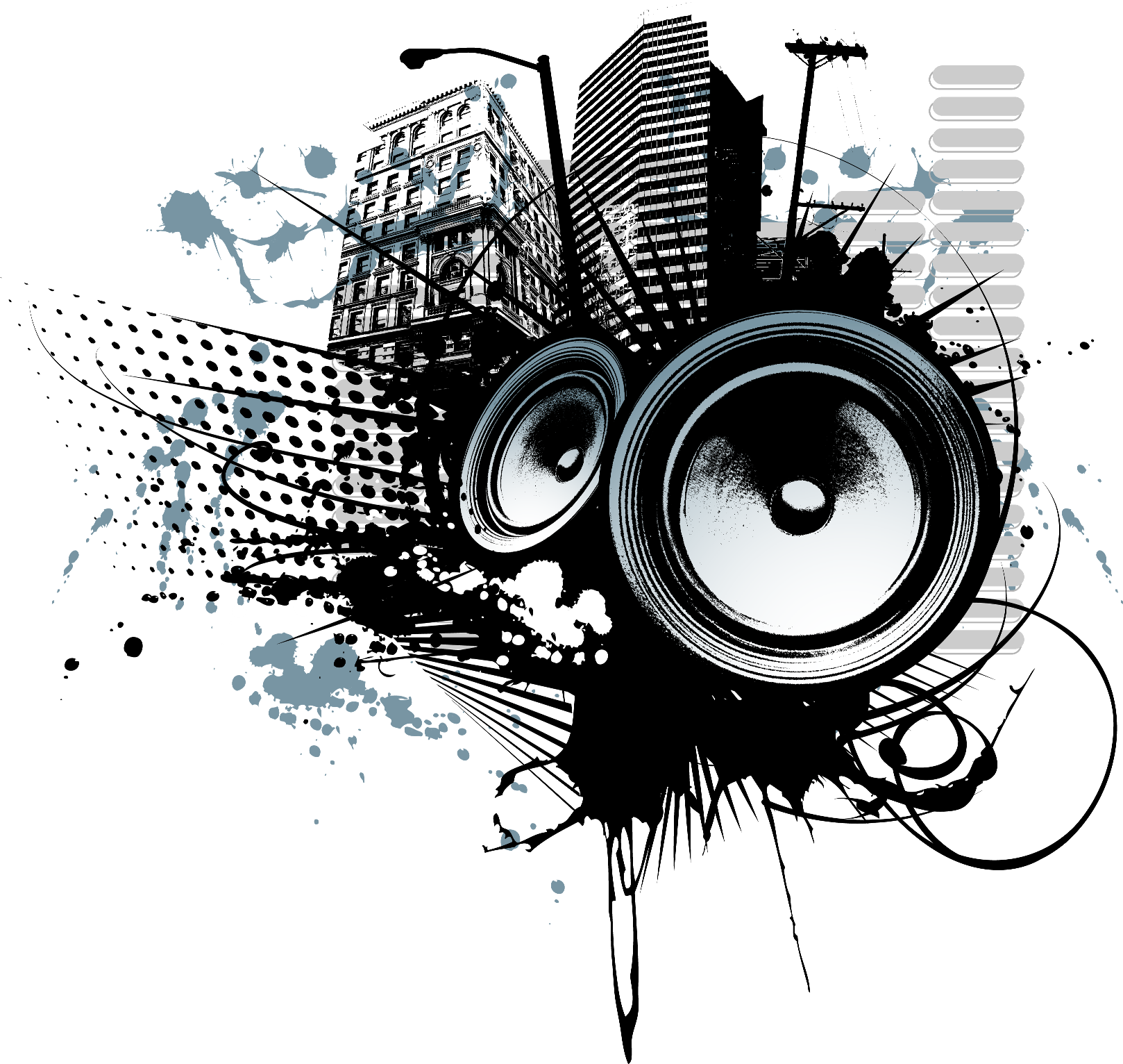 Loudspeaker Tattoo Layout Subwoofer Download Free Image Clipart
