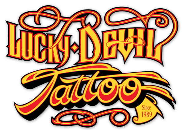 Tattoo Devil Artist Flash Lucky Traditional Ink Clipart