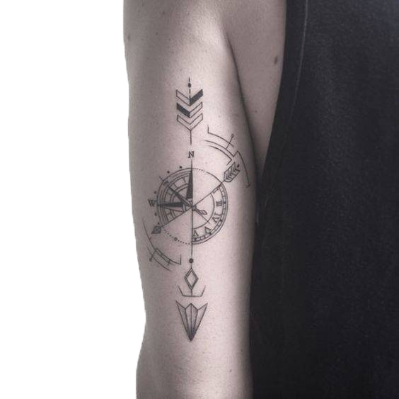 Tattoo School Old Sleeve Artist (Tattoo) Compass Clipart