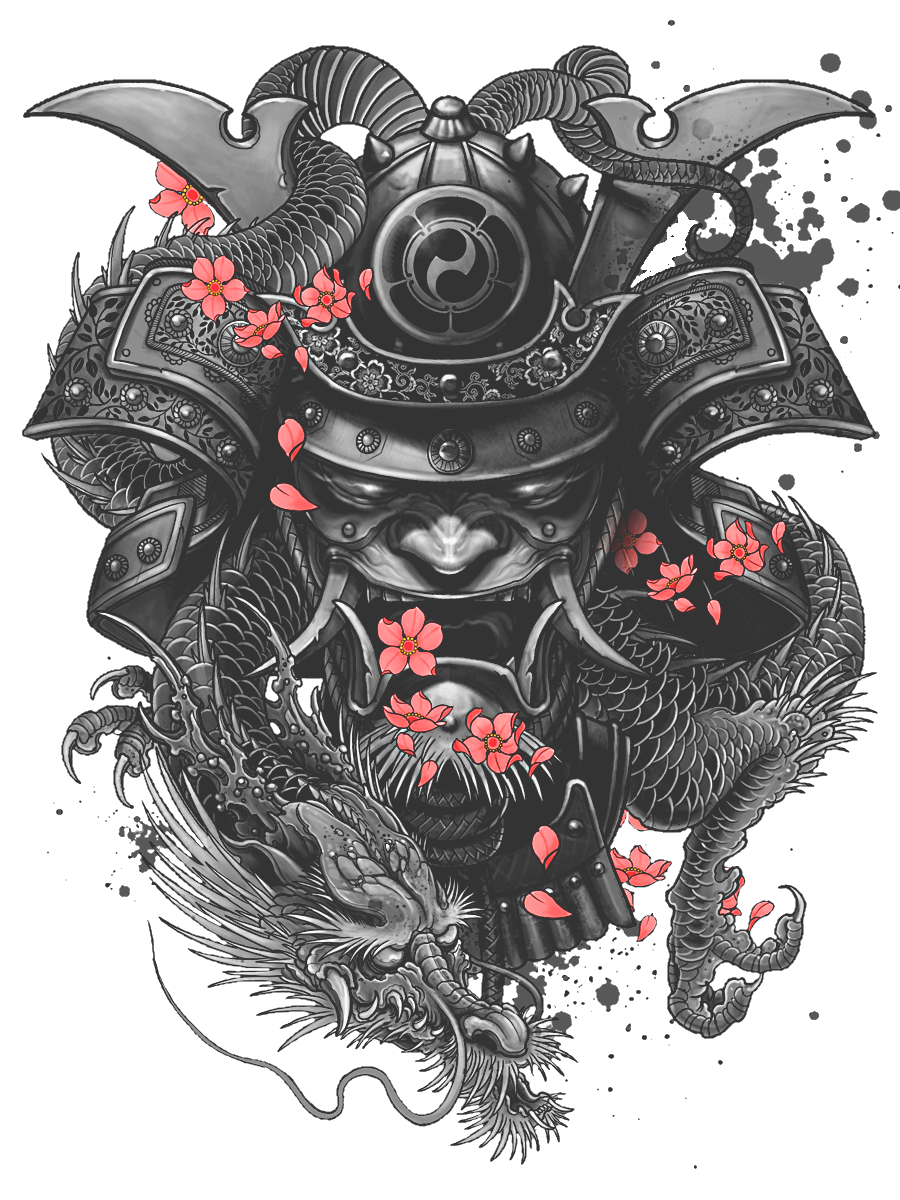 Irezumi Tattoo Sleeve Samurai Download HQ PNG Clipart