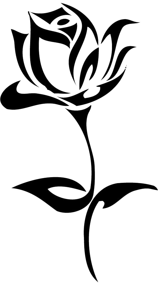 Tattoo Rose Hand Black Drawn Flowers Drawing Clipart