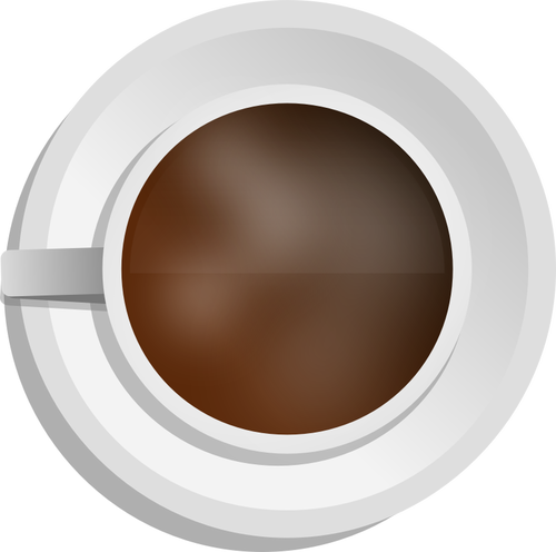 Of Photorealistic Coffee Cup With Top View Clipart