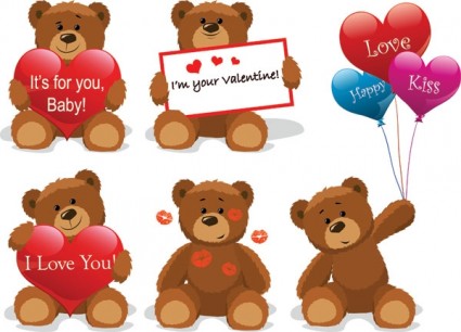 Love For Teddy Bear Vector In Encapsulated Clipart