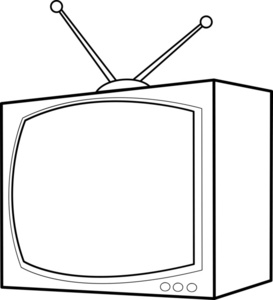 Television Tv Black And White Images Clipart