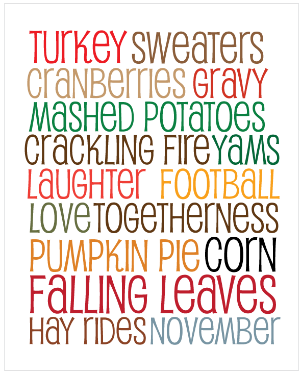 Free Thanksgiving Printables And Signs Just For Clipart