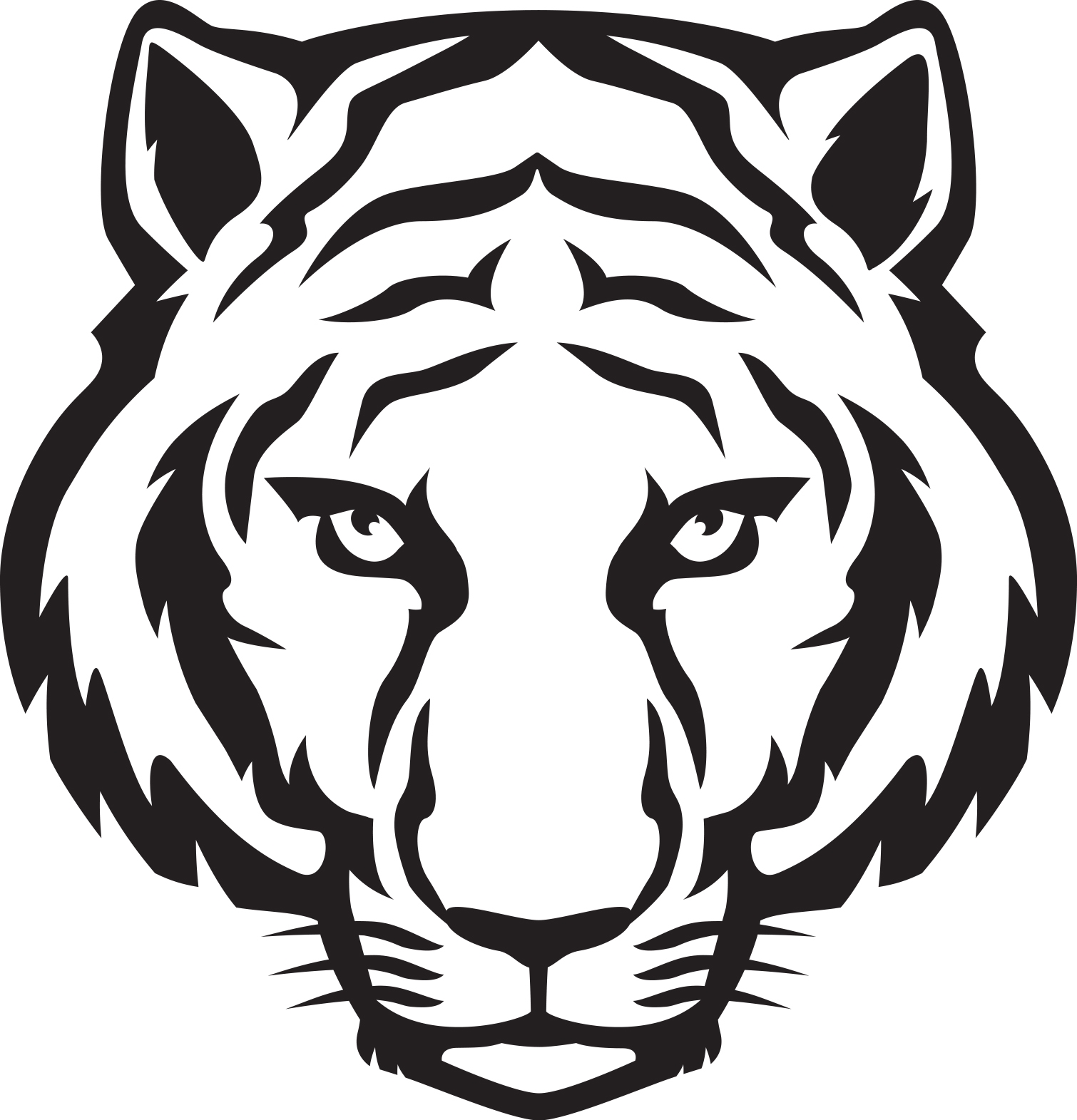 Tiger Black And White Library Free Download Clipart