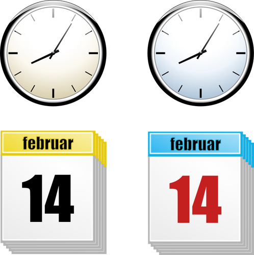 Clock And Calendar Clipart