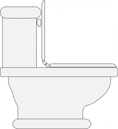Toilet Seat Open Vector In Open Office Clipart