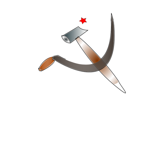 Sickle, Hammer And Red Star Clipart