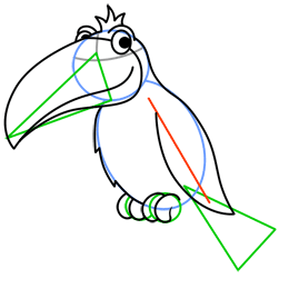 Cartoon Toucan Step By Drawing Lesson Clipart