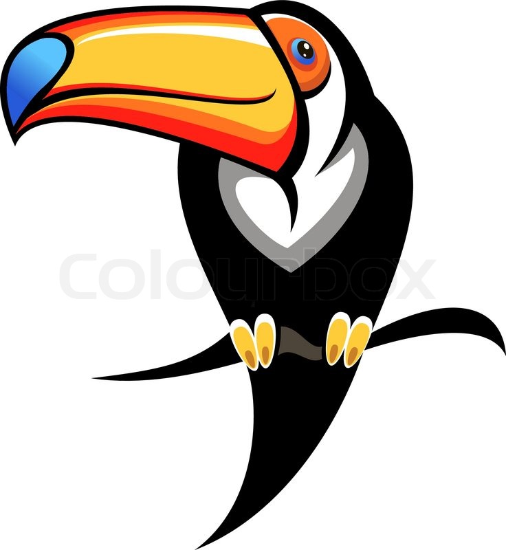 Cartoon Toucan Cartoon Black Toucan With A Clipart