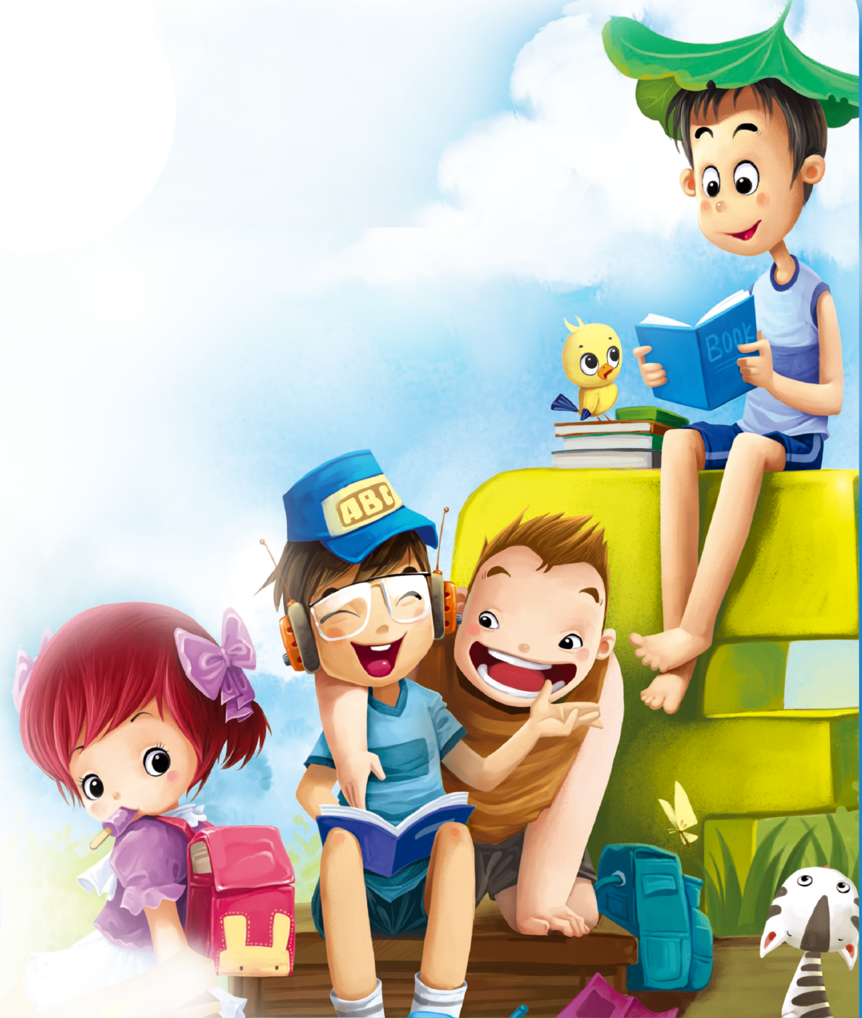 Poster Reading Cartoon Children Free Download Image Clipart