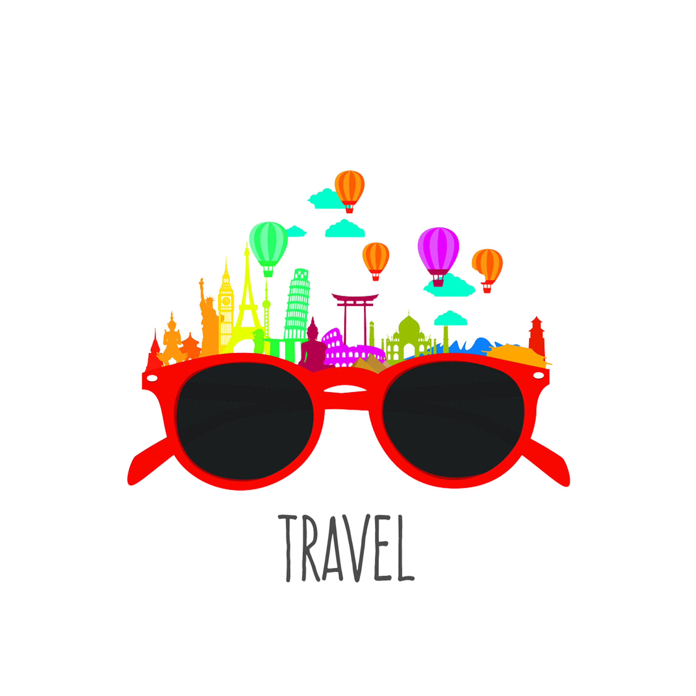 And Sunglasses Reap Travel Illustration Siem Tourism Clipart