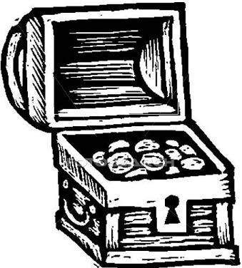 Gallery For Treasure Chest Black And White Clipart