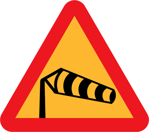 Side Winds Traffic Sign Clipart