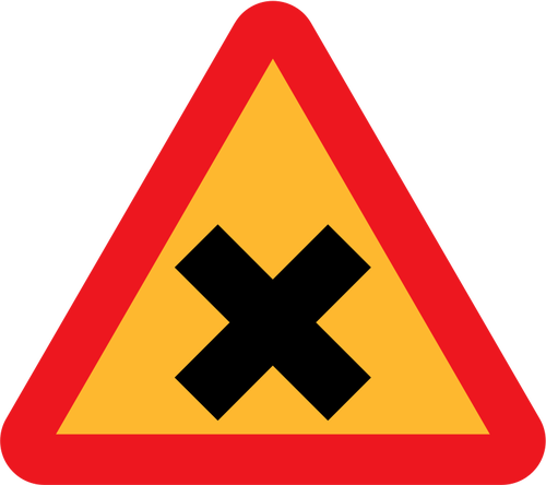 Cross Road Sign Clipart