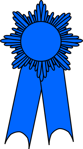Of Medal With A Blue Ribbon Clipart