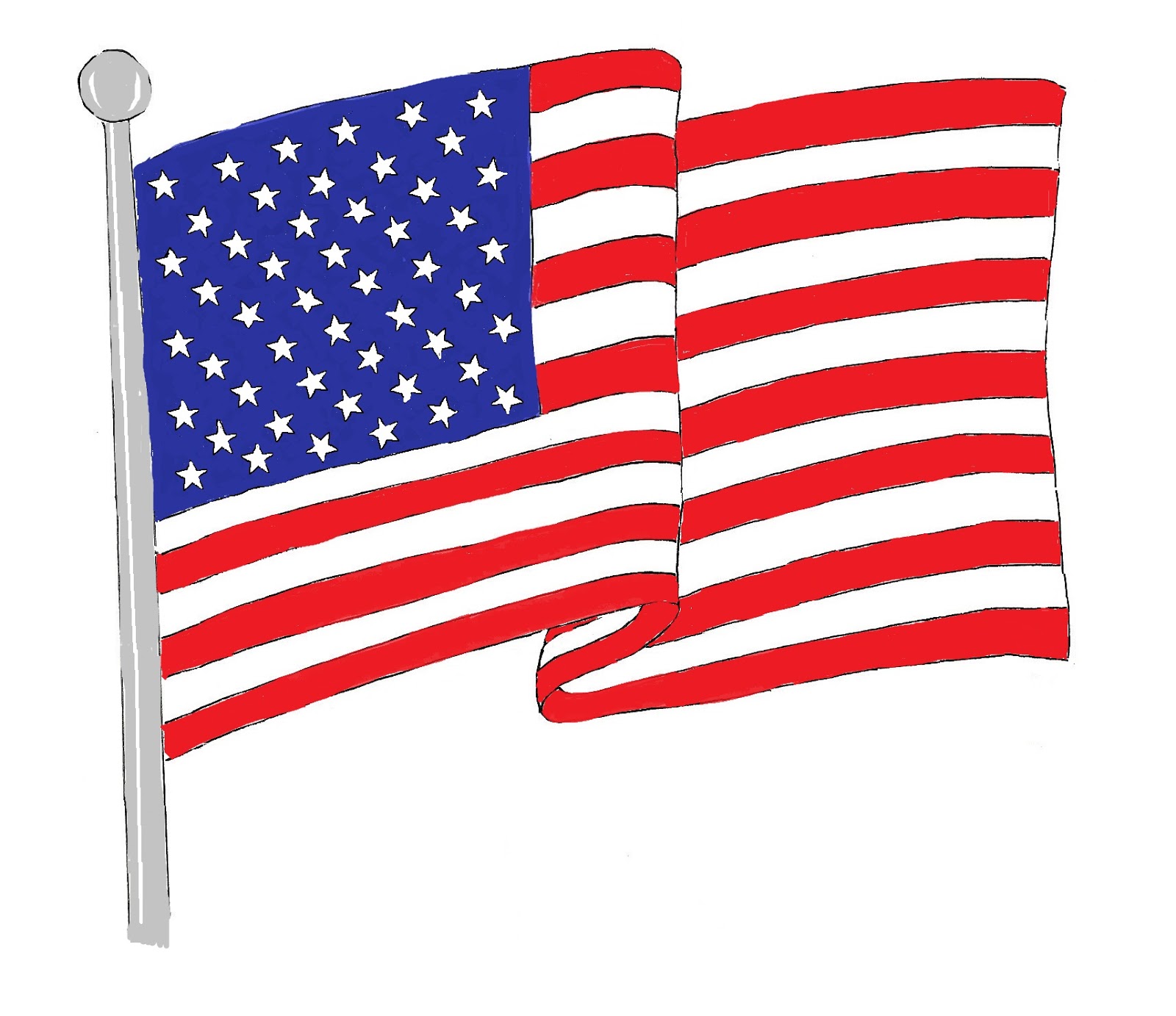 Us Flag Waving American Flag The Clipart