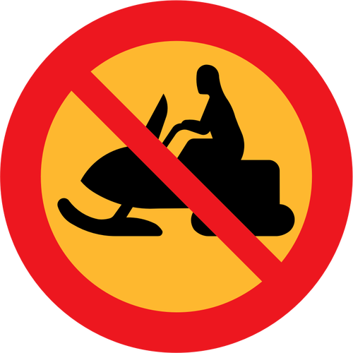 No Snowmobiles Traffic Sign Clipart