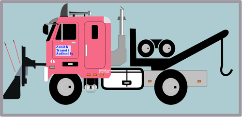Tow Truck With Snow Plow Clipart