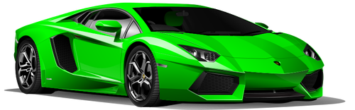 Green Lamborghini Clipart
