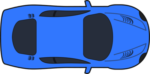 Dark Blue Racing Car Clipart