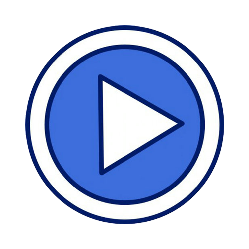 Blue Play Simple Button Video Design Clipart