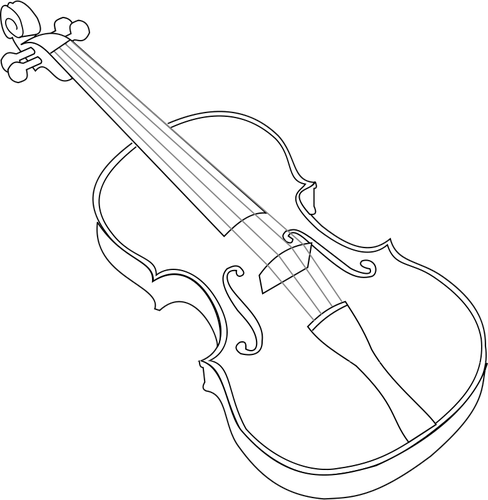 Contour Of Violin Clipart
