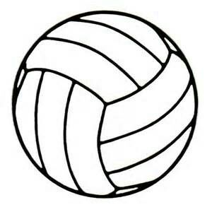 Volleyball Outline Traceable Drawing Ideas Png Image Clipart