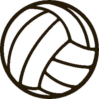Free Volleyball Black And White Transparent Image Clipart