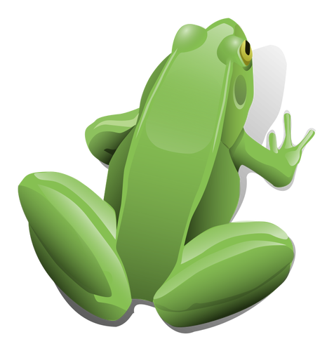 Green Sitting Frog Clipart