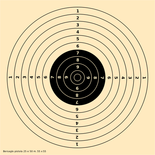 25-50M Bullet Shooting Target Clipart
