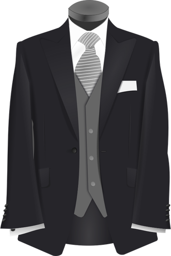 Wedding Suit On A Stand Clipart