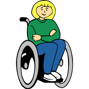Girl In Wheelchair Of Hd Image Clipart