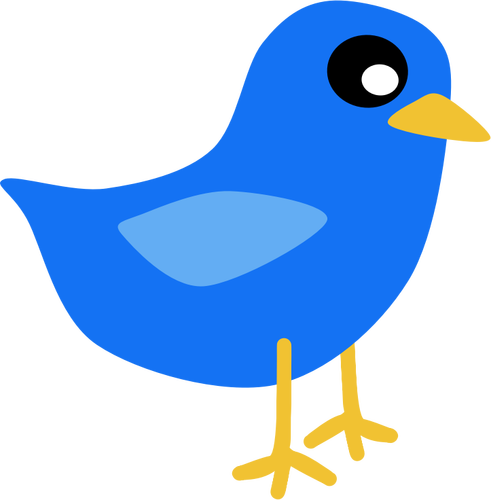 Simple Blue Bird Clipart
