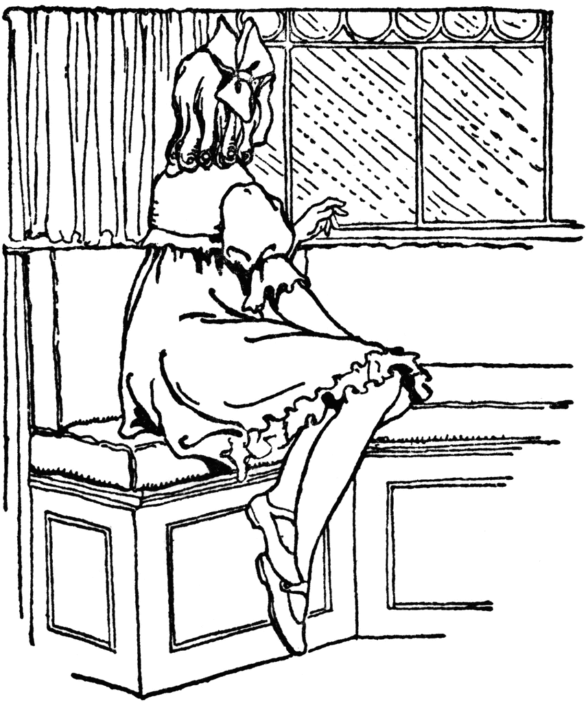 Girl Looking Out Window Etc Free Download Clipart