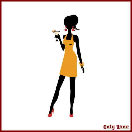 Wine Lady Clipart