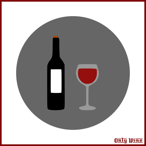 Bottle And Glass Poster Clipart