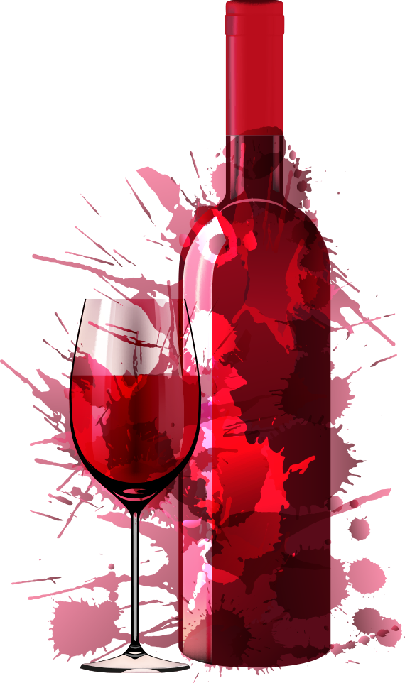 Drink Creative Dinner Vector Party Painting Red Clipart