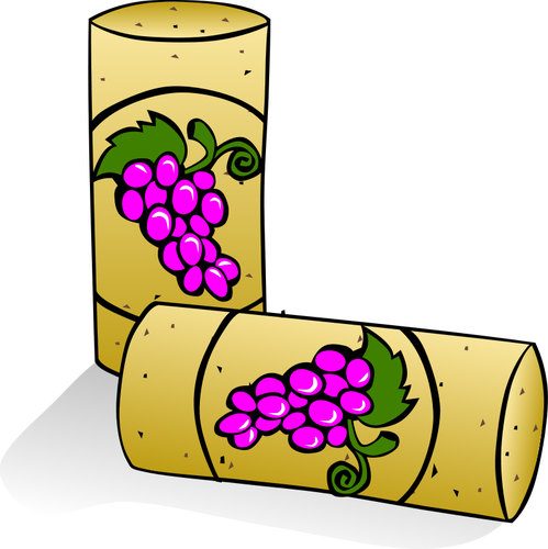 Of Cork Stopper For A Wine Bottle Clipart
